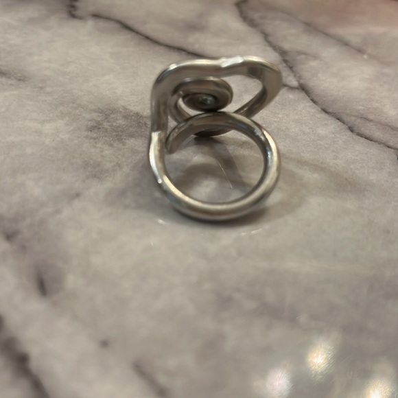 Handmade Silver Wire Heart Ring - Picture 6 of 7